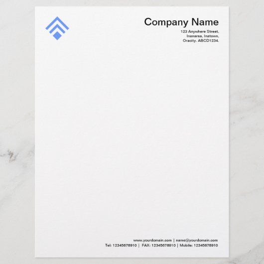 Geometric 02 - Baby Blue Briefhoofd Ontwerp (Voorkant)