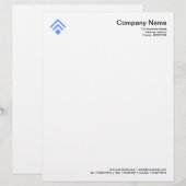 Geometric 02 - Baby Blue Briefhoofd Ontwerp (Voorkant / Achterkant)