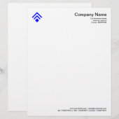 Geometric 02 - Blauw Custom Briefhoofd (Voorkant / Achterkant)