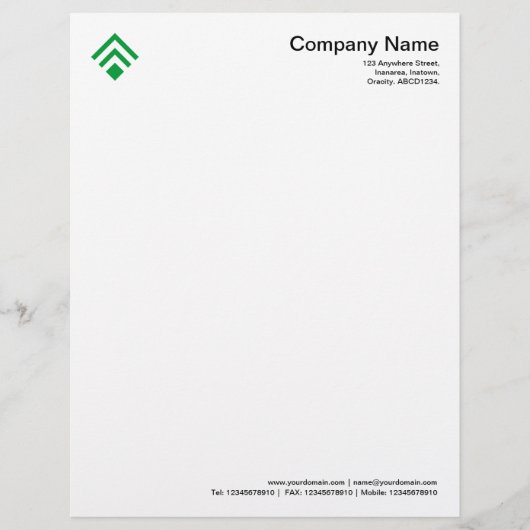 Geometric 02 - Gras Groen Custom Briefhoofd (Voorkant)
