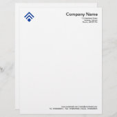 Geometric 02 - Navy Blue Persoonlijk Briefhoofd (Voorkant / Achterkant)