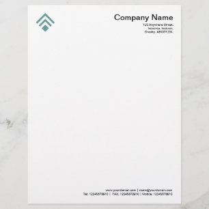Geometric 02 - Ocean Green Gepersonaliseerd Briefhoofd