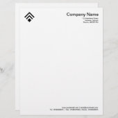 Geometric 02 - Zwart Persoonlijk Briefhoofd (Voorkant / Achterkant)