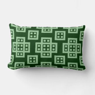 Geometric 030614 - Faded Green op Dk Forest Green Kussen