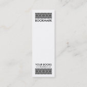 Geometric 030614 - White on Black Mini Visitekaartje (Achterkant)