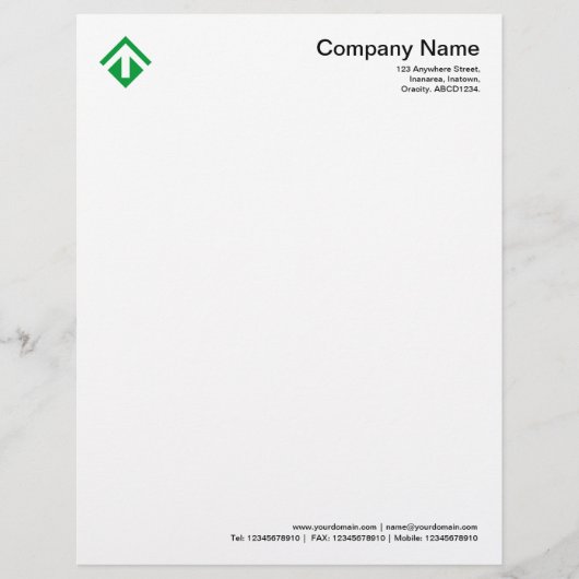 Geometric 03 - Grass Green Briefhoofd (Voorkant)