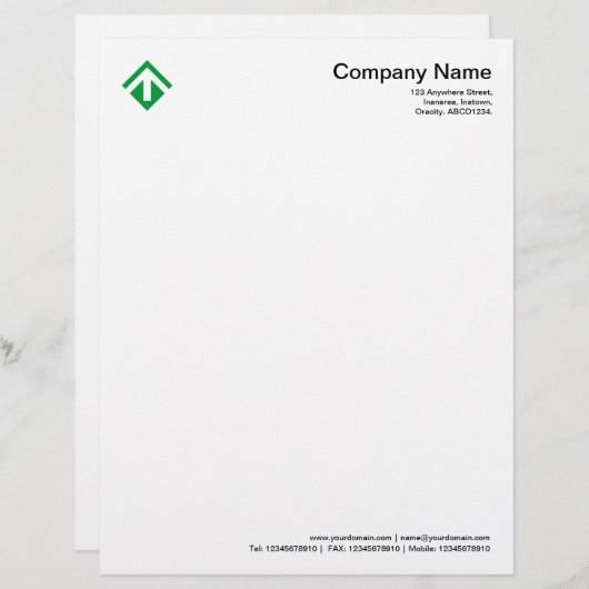 Geometric 03 - Grass Green Briefhoofd (Voorkant / Achterkant)