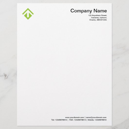 Geometric 03 - Martian Green Gepersonaliseerd Briefhoofd (Voorkant)