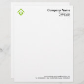 Geometric 03 - Martian Green Gepersonaliseerd Briefhoofd (Voorkant / Achterkant)