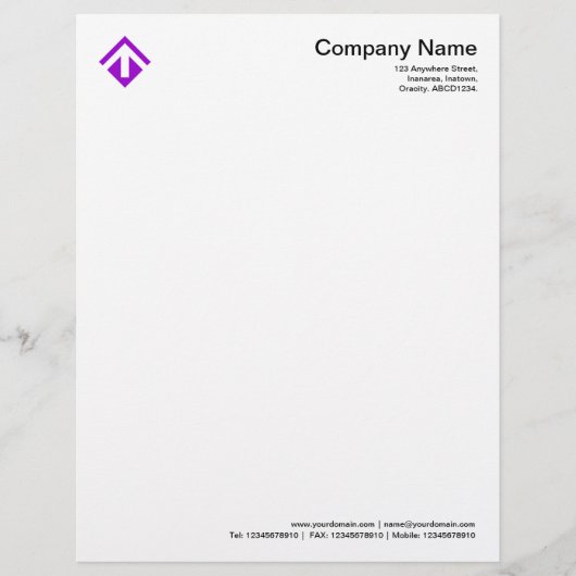 Geometric 03 - Paars Briefhoofd Ontwerp (Voorkant)