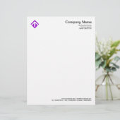 Geometric 03 - Paars Briefhoofd Ontwerp (Staand voorkant)