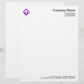 Geometric 03 - Paars Briefhoofd Ontwerp (Voorkant / Achterkant)