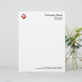 Geometric 03 - Ruby Red Persoonlijk Briefhoofd (Staand voorkant)