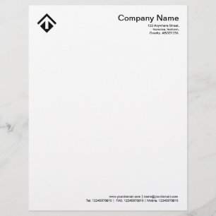 Geometric 03 - Zwart Gepersonaliseerd Briefhoofd