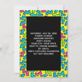 Geometric 1980s 80s 50th Photo Birthday Party Kaart (Achterkant)