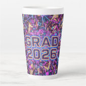 Geometric 2026 Graduate Mug Latte Mok (Voorkant)