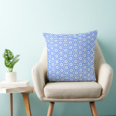Geometric 280514 (03) - Baby Blue on White Kussen (Stoel)