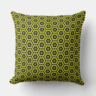 Geometric 280514 (03) - Banaan en Zwart Kussen