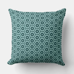 Geometric 280514 (03) - Lt Blue Green op Dk Moss Kussen