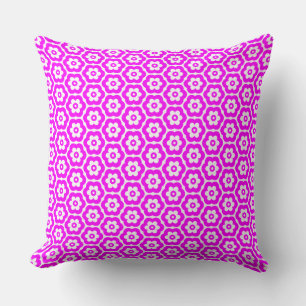 Geometric 280514 (03) - Magenta on White Kussen