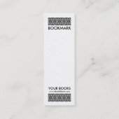 Geometric 280514 (03) - White on Black (Gold) Mini Visitekaartje (Achterkant)