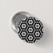 Geometric 290514 (3) - Zwart op wit Ronde Button 3,2 Cm (Voorkant /achterkant)