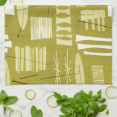 GEOMETRIC 2 MoJo Kitchen Towel - LEMON YELLOW Theedoek (Gevouwen)