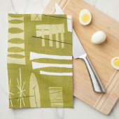 GEOMETRIC 2 MoJo Kitchen Towel - LEMON YELLOW Theedoek (Quarter Fold)