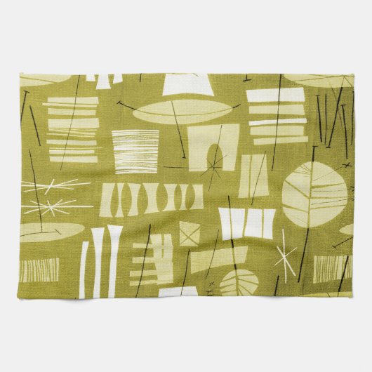GEOMETRIC 2 MoJo Kitchen Towel - LEMON YELLOW Theedoek (Horizontaal)