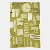 GEOMETRIC 2 MoJo Kitchen Towel - LEMON YELLOW Theedoek (Verticaal)