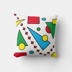 [Geometric Abstract #1] Krachtige primaire kleuren Kussen