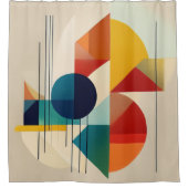 Geometric Abstract Art in Bauhaus Style Douchegordijn (Voorkant)