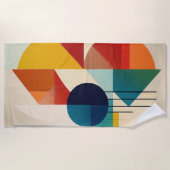 Geometric Abstract Art in Bauhaus Style Strandlaken (Voorkant)
