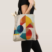 Geometric Abstract Art in Bauhaus Style Tote Bag (Dichtbij)