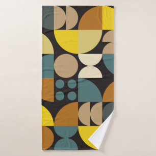 Geometric abstract artwork poster with colorful si badhanddoek