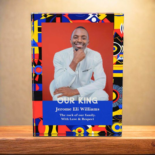 Geometric Abstract Christmas Gifts for Black Men Fotoblokken