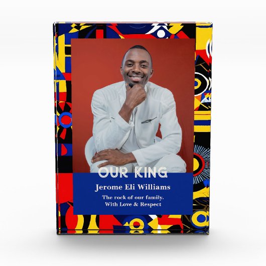 Geometric Abstract Christmas Gifts for Black Men Fotoblokken (Voorkant)