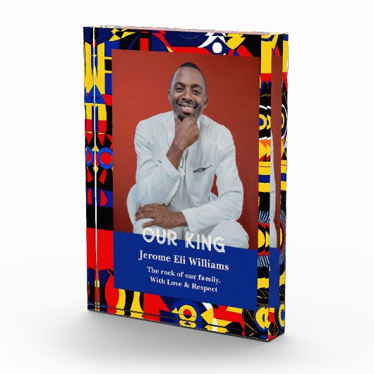 Geometric Abstract Christmas Gifts for Black Men Fotoblokken (Rechts)