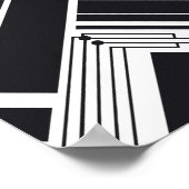 Geometric Abstract Design in Black and White Poster (Hoek)