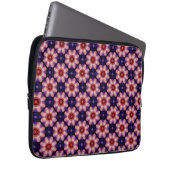 Geometric Abstract Floral Laptop Sleeve (Voorkant Rechts)