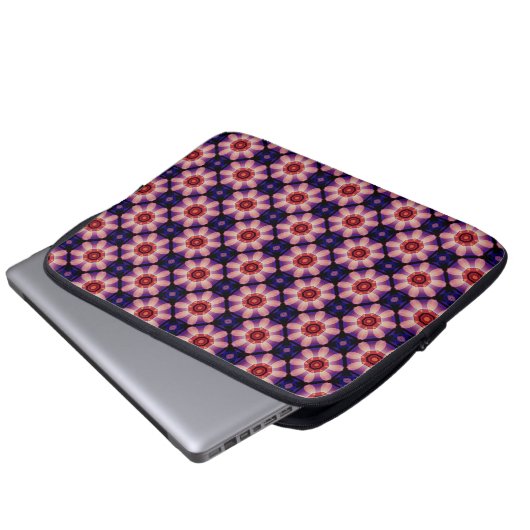 Geometric Abstract Floral Laptop Sleeve (Voorkant onderkant)