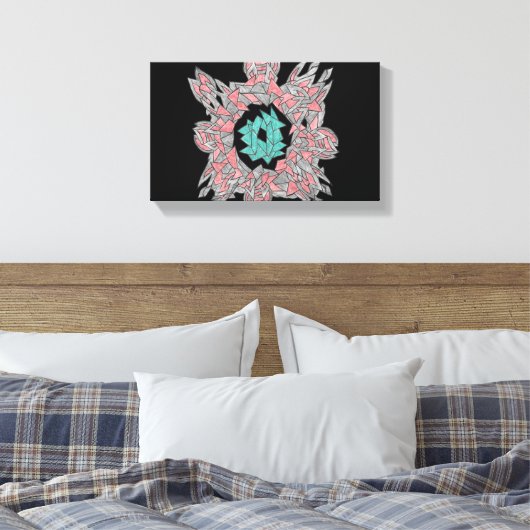 Geometric Abstract Flow Canvas (Insitu (Slaapkamer))
