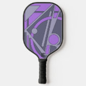 Geometric Abstract in Lavender and Grey Pickleball Paddle (Achterkant)