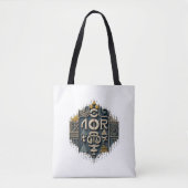 Geometric Abstract Tote Bag (Voorkant)