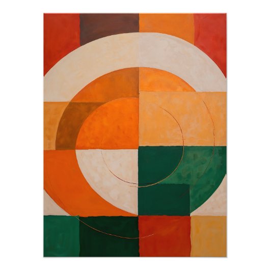 Geometric Abstract with Arcs Foto Afdruk (Voorkant)