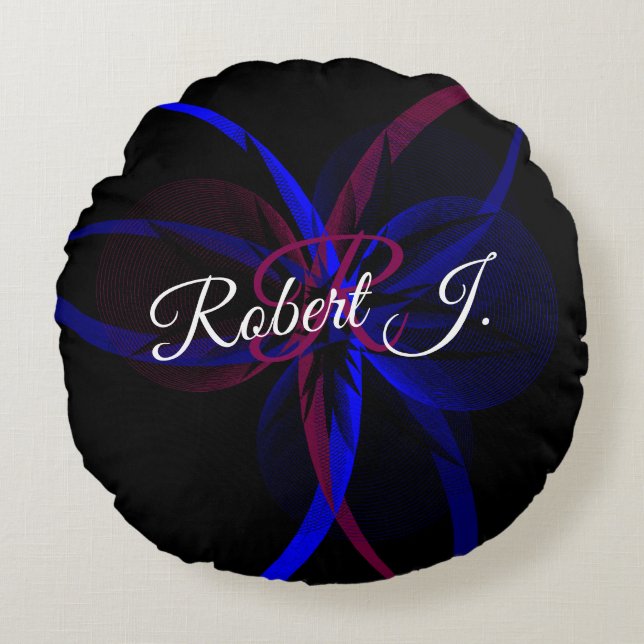 Geometric Abstraction Round Pillow Rond Kussen (Voorkant)