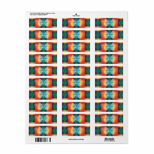 Geometric Address labels (Full Sheet)