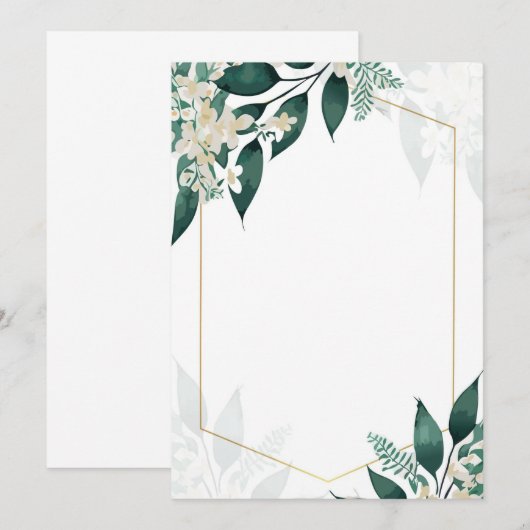 Geometric and Flowers Kaart (Voorkant / Achterkant)