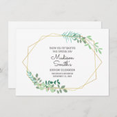 Geometric and Greenery Birthday Bedankkaart (Voorkant / Achterkant)