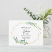 Geometric and Greenery Birthday Bedankkaart (Staand voorkant)